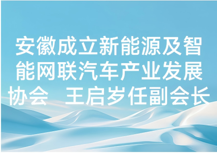 安徽成立新能源及智能網(wǎng)聯(lián)汽車產(chǎn)業(yè)發(fā)展協(xié)會(huì)  王啟歲任副會(huì)長(zhǎng)